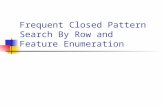 Frequent Closed Pattern Search By Row and Feature Enumeration.