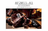 AF2011-A1 ACCESSORIES 2013 MSRP Price List. AF2155-DB LEATHERPRICENOTES BNTHE AMERICAN DOUBLE HOLSTER 125,00 $