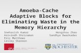 Amoeba-Cache Adaptive Blocks for Eliminating Waste in the Memory Hierarchy Snehasish Kumar Arrvindh Shriraman Eric Matthews Lesley Shannon Hongzhou Zhao.