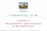 Fundamentals of RE Chapter 4 Requirements Specification & Documentation.