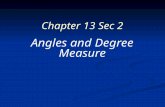 Chapter 13 Sec 2 Angles and Degree Measure. 2 of 21 Algebra 2 Chapter 13 Sections 2 & 3 An angle in standard position has its vertex at the origin and.