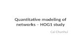 Quantitative modeling of networks – HOG1 study Cai Chunhui.