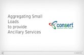 © CONSERT INC. Aggregating Small Loads to provide Ancillary Services.