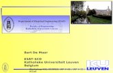 Workshop KUL-SCORES/ IAP V-06 / IAP V-22 / ICCoS Bart De Moor ESAT-SCD Katholieke Universiteit Leuven Belgium.
