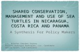 SHARED CONSERVATION, MANAGEMENT AND USE OF SEA TURTLES IN NICARAGUA, COSTA RICA AND PANAMA Lic. Nikolas Sánchez Espino Paulino Madrigal Rodriques, Lic.