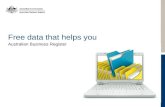 Free data that helps you Australian Business Register.