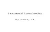 Sacramental Recordkeeping Jay Conzemius, J.C.L.. General Norms C. 535 §1 Each parish needs a baptismal, marriage and death register and any other ones.