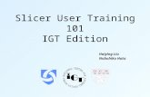 Slicer User Training 101 IGT Edition Haiying Liu Nobuhiko Hata.