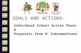 GOALS AND ACTIONS: Individual School Action Plans & Proposals from R 3 Subcommittees.