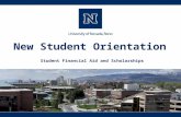 New Student Orientation Student Financial Aid and Scholarships.