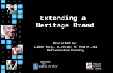 Extending a Heritage Brand Presented by: Diane Hund, Director of Marketing Ball Horticulture Company Sponsored by:: Connecting. Informing. Advancing.