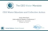 CEO Water Mandate and Collective Action Jason Morrison International Waters Conference 7 Bridgetown, Barbados October 30, 2013.