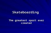 Skateboarding The greatest sport ever created Tony Hawk is often referred to as the best skateboarder who has ever step foot on the face of the earth