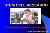 SCAN – Stem Cell Action Network STEM CELL RESEARCH The Science, Ethics, and Politics.