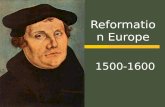 Reformation Europe 1500-1600. Catholic Church Hierarchy: