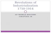 AP WORLD HISTORY CHAPTER 18 Revolutions of Industrialization 1750-1914.