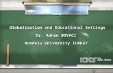 And Educational Settings Globalization and Educational Settings Dr. Adnan BOYACI Anadolu University TURKEY and Educational Settings Globalization and Educational.