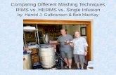 Comparing Different Mashing Techniques RIMS vs. HERMS vs. Single Infusion by: Harold J. Gulbransen & Bob MacKay.