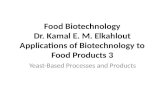 Food Biotechnology Dr. Kamal E. M. Elkahlout Applications of Biotechnology to Food Products 3 Yeast-Based Processes and Products.