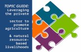 TOPIC GUIDE: Leveraging the private sector to promote agriculture & natural resource-based livelihoods.
