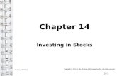 Chapter 14 Investing in Stocks McGraw-Hill/Irwin Copyright © 2012 by The McGraw-Hill Companies, Inc. All rights reserved. 14-1.