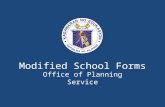 Modified School Forms Office of Planning Service.