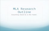 MLA Research Outline Everything should be in MLA format.