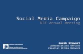 Social Media Campaign NCE Annual Meeting Sarah Stewart Communications Officer Canadian Stroke Network.