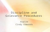 Discipline and Grievance Procedures Aspire Cindy Edwards.
