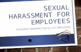 SEXUAL HARASSMENT FOR EMPLOYEES REQUIRED TRAINING FOR ALL ICC EMPLOYEES.