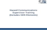 Hazard Communications Supervisor Training (Includes GHS Elements)
