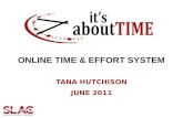 ONLINE TIME & EFFORT SYSTEM T ANA H UTCHISON J UNE 2011.