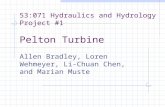 53:071 Hydraulics and Hydrology Project #1 Pelton Turbine Allen Bradley, Loren Wehmeyer, Li-Chuan Chen, and Marian Muste.