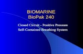 BIOMARINE BioPak 240 Closed Circuit - Positive Pressure Self-Contained Breathing System.