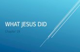 WHAT JESUS DID Chapter 19. JESUS’ PUBLIC MINISTRY  On this PPP you will find:  The beginning of Jesus’ public ministry – Proclaimed, Baptized, Tempted.