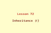 Lesson 72 Inheritance (1). Inheritance: Inheritance for Muslim relatives is an obligation.