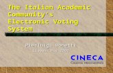 The Italian Academic Community’s Electronic Voting System Pierluigi Bonetti Lisbon, May 2000.