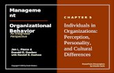 5–1 C H A P T E R 5 Individuals in Organizations: Perception, Personality, and Cultural Differences Jon L. Pierce & Donald G. Gardner with Randall B. Dunham.