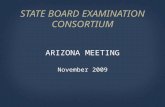 STATE BOARD EXAMINATION CONSORTIUM ARIZONA MEETING November 2009.