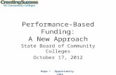 Hope Opportunity Jobs Performance-Based Funding: A New Approach State Board of Community Colleges October 17, 2012.