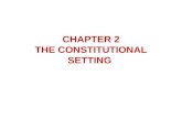 CHAPTER 2 THE CONSTITUTIONAL SETTING. Purposes of Constitutions Legitimacy –Giving legitimacy to the government is the most abstract and ambiguous purpose.