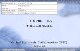 DOCUMENT #:GSC15-PLEN-38 FOR:Presentation SOURCE:TIA AGENDA ITEM:PLEN 4.7 CONTACT(S):shields@ygomi.com ITS HIS – TIA T. Russell Shields Global Standards.