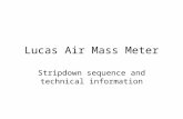Lucas Air Mass Meter Stripdown sequence and technical information.