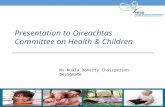 Ms Nuala Doherty Chairperson Designate Presentation to Oireachtas Committee on Health & Children.