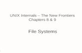 1 UNIX Internals – The New Frontiers Chapters 8 & 9 File Systems.
