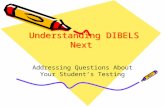 Understanding DIBELS Next Understanding DIBELS Next Addressing Questions About Your Student’s Testing.