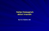 Nahjul Balaaghah about Imamah By A.S. Hashim. MD.