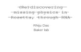 (Re)discovering missing physics in Rosetta, through RNA Rhiju Das Baker lab.
