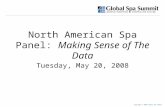 Copyright © 2008 Global Spa Summit North American Spa Panel: Making Sense of The Data Tuesday, May 20, 2008.