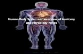 Human Body Systems-an overview of Anatomy and Physiology-Notes.